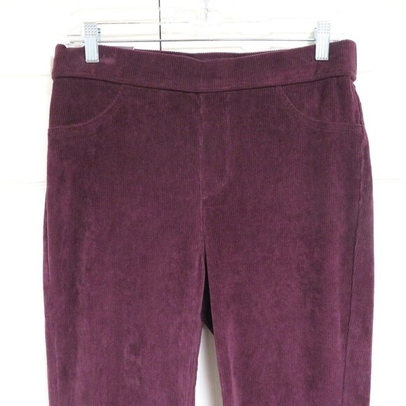 Gloria Vanderbilt Corduroy Leggings XS Burgundy Solid - Picture 3 of 4